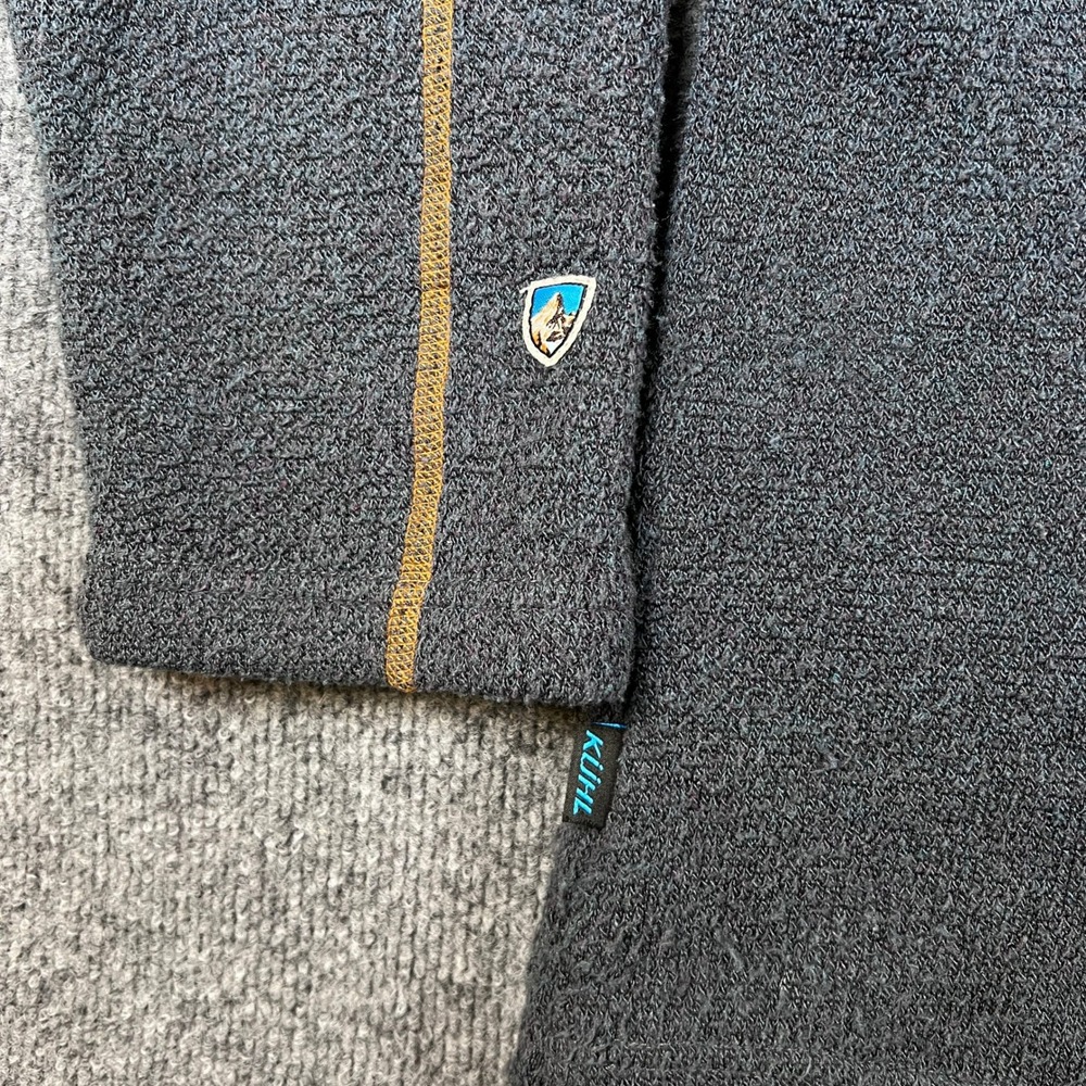 Kuhl Europa 1/4 Zip Sweater Mens M Blue Alpaca Fleece Hiking Outdoors - Picture 6 of 11